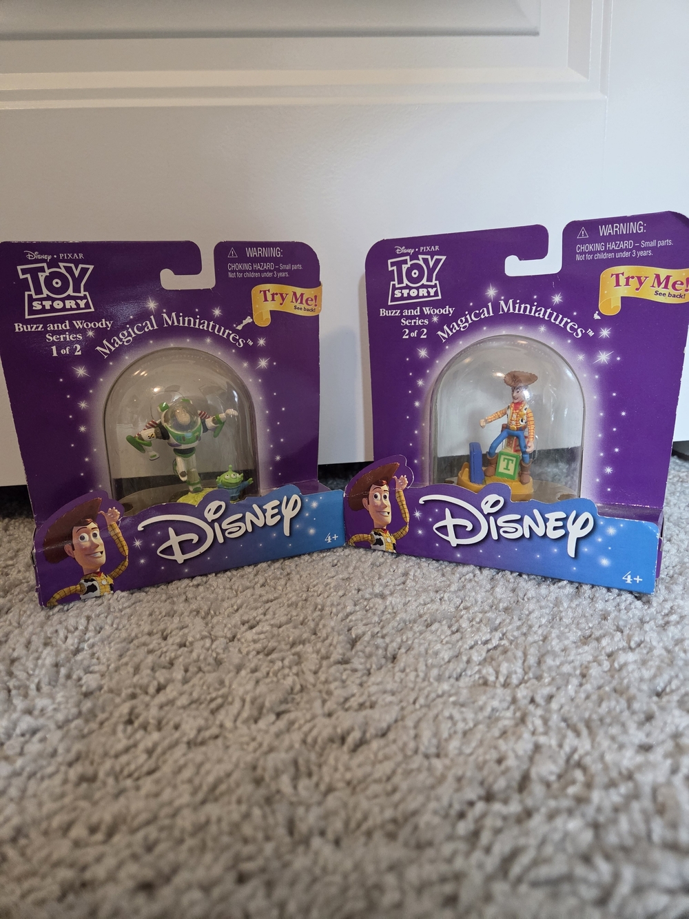 Vintage Toy Story Buzz Lightyear & Woody Miniature Figures Magical Miniatures